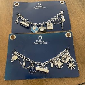 Holland America Line charm bracelets set of two